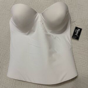 NWT White Strapless Corset Bra 40D